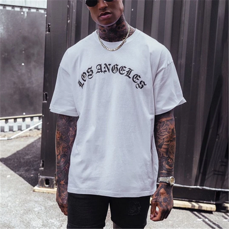 Crew neck basic letter print t-shirt
