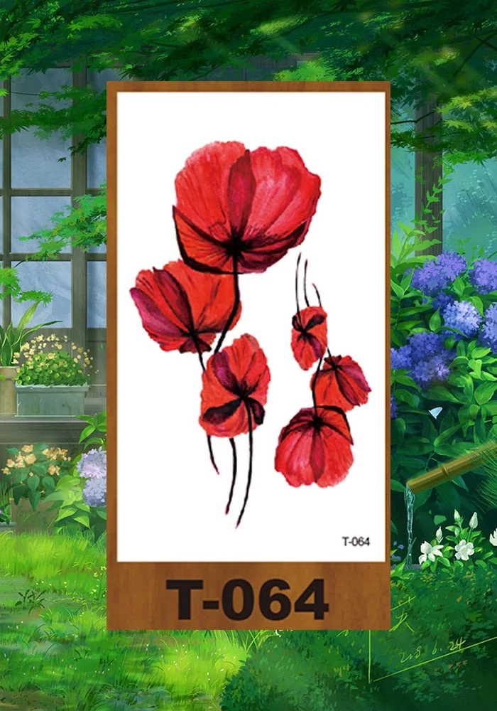 Drop Shipping Small Temporary Tattoo Stickers Expression Wolf Antlers Cartoon Girl Kid Arm Buttock Abdomen Neck Ankles Art Tatoo