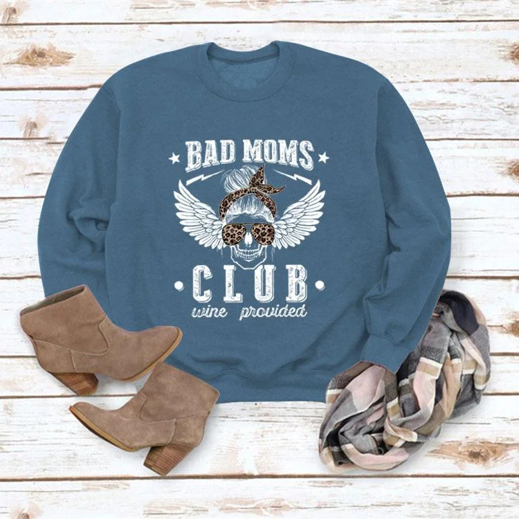 BAD MOMS CLUB  Sweatshirts-YF00218-Annaletters