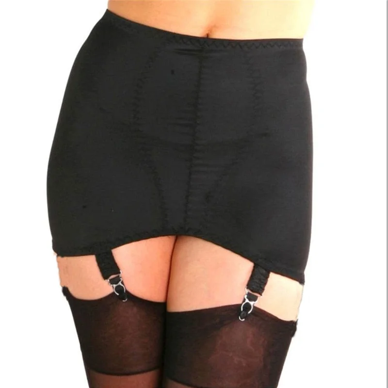Women High Waist Skirt Garter Belt 4 Claw Metal Wide Straps Suspenders Belt stocking suspender Femmen Lady Sexy Garters S-2XL