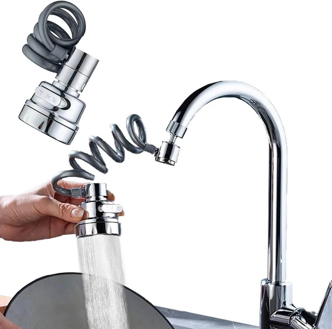 Metal magnetic pull-out three-speed multi-function nozzle