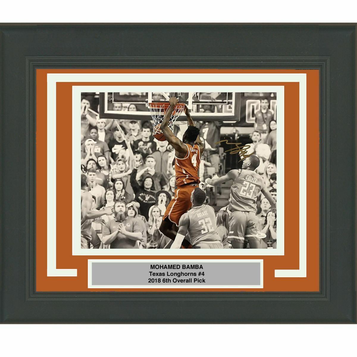 FRAMED Autographed/Signed MOHAMED MO BAMBA Texas Longhorns 16x20 Photo Poster painting JSA COA 2