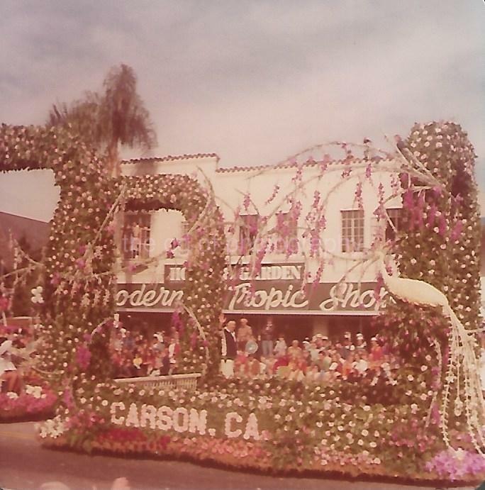 FOUND Photo Poster painting Color CARSON ROSE PARADE FLOAT ABSTRACT Original Snapshot 21 59 V