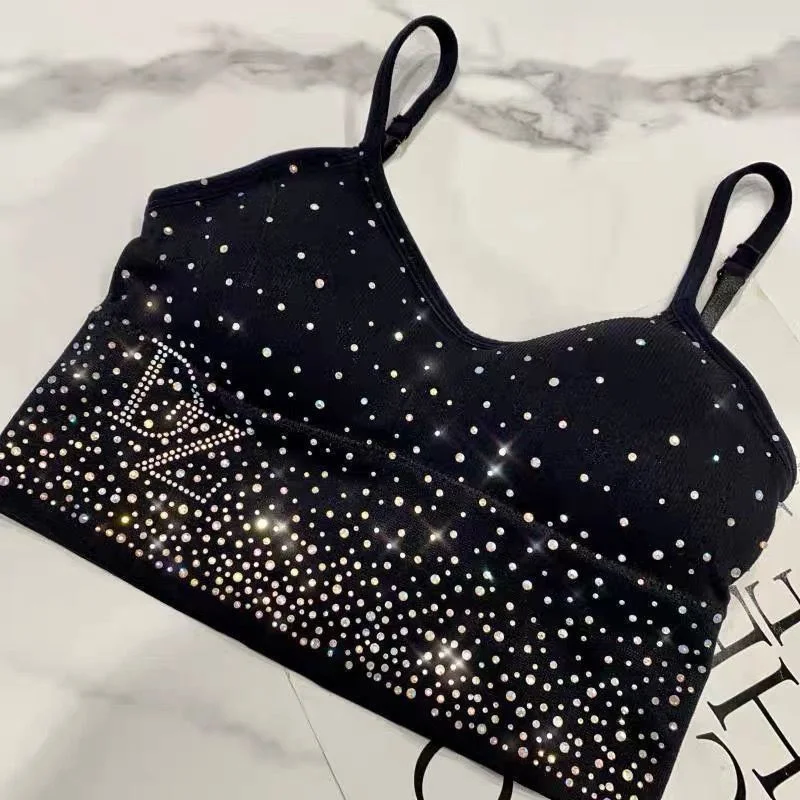 Autumn New Small Camisole Underwear Women's Beautiful Back Inlaid Inns Style Open Back Underwear Women's Outer Legging