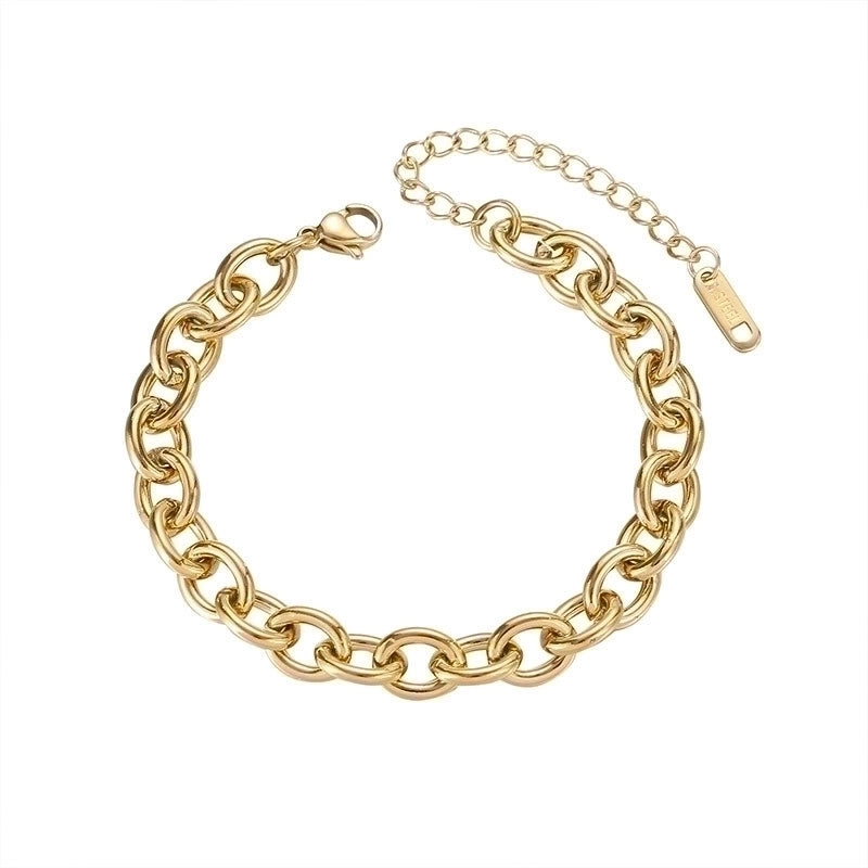 Retro Geometric 304 Stainless Steel Gold Plated Bracelets In Bulk