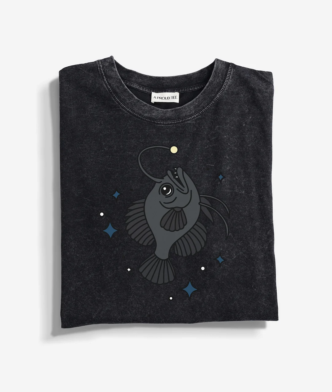 Cute Anglerfish Washed T-shirt