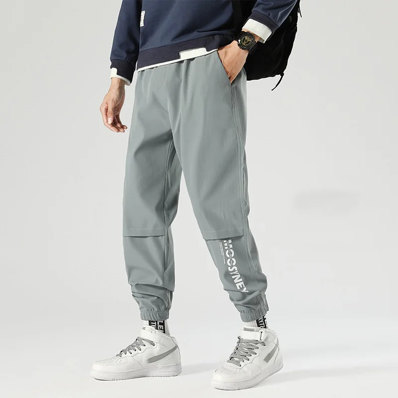 Japanese all-match thin section nine-point guard pants men's Korean version loose feet wide-leg tooling sports long pants Techwear Shop