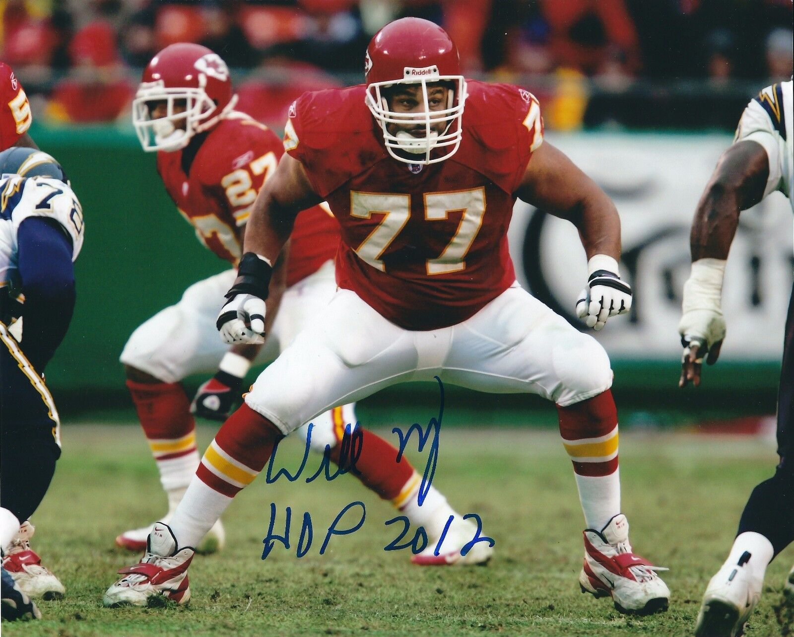 Autographed WILLIE ROAF HOF 8X10 Kansas City Chiefs Photo Poster painting - w/COA