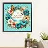 Diamond Painting-DIY Full Round Drill Good Morning Wreath