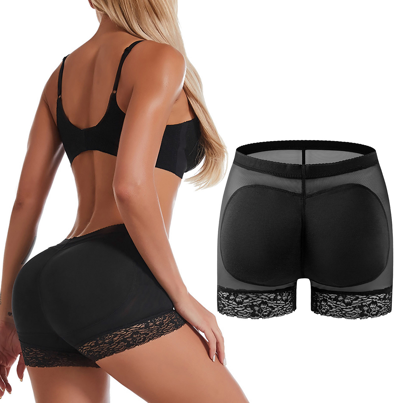 Women Butt Lifter Shapewear Shorts Seamless Hip Enhancer Buttocks Butt Pads Sponge Padded Push-Up Panties Shaper Fake Ass Boxer
