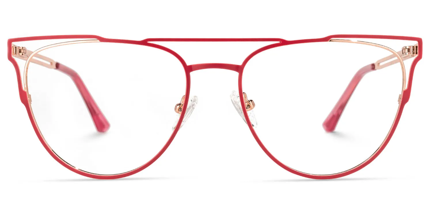 Maddox Rot Cateye Brille Rot