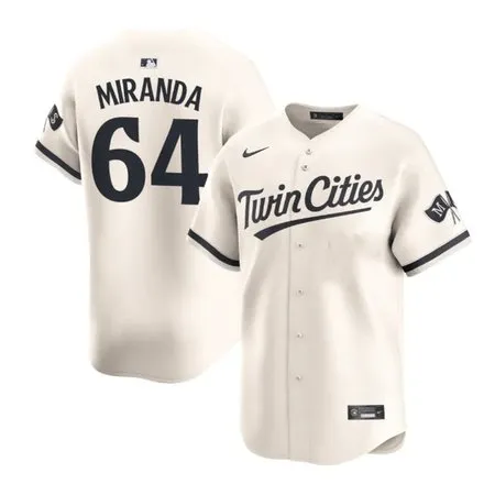 Men's Minnesota Twins #64 Jose Miranda  White Home Limited Player Jersey