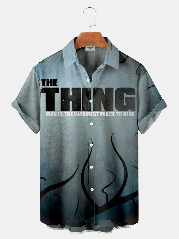 Men's classic monsters THE THING Printed Shirt PLUSCLOTHESMAN