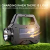 Solar Camping Lantern Long Range Portable Lantern Lamp Waterproof (Black)