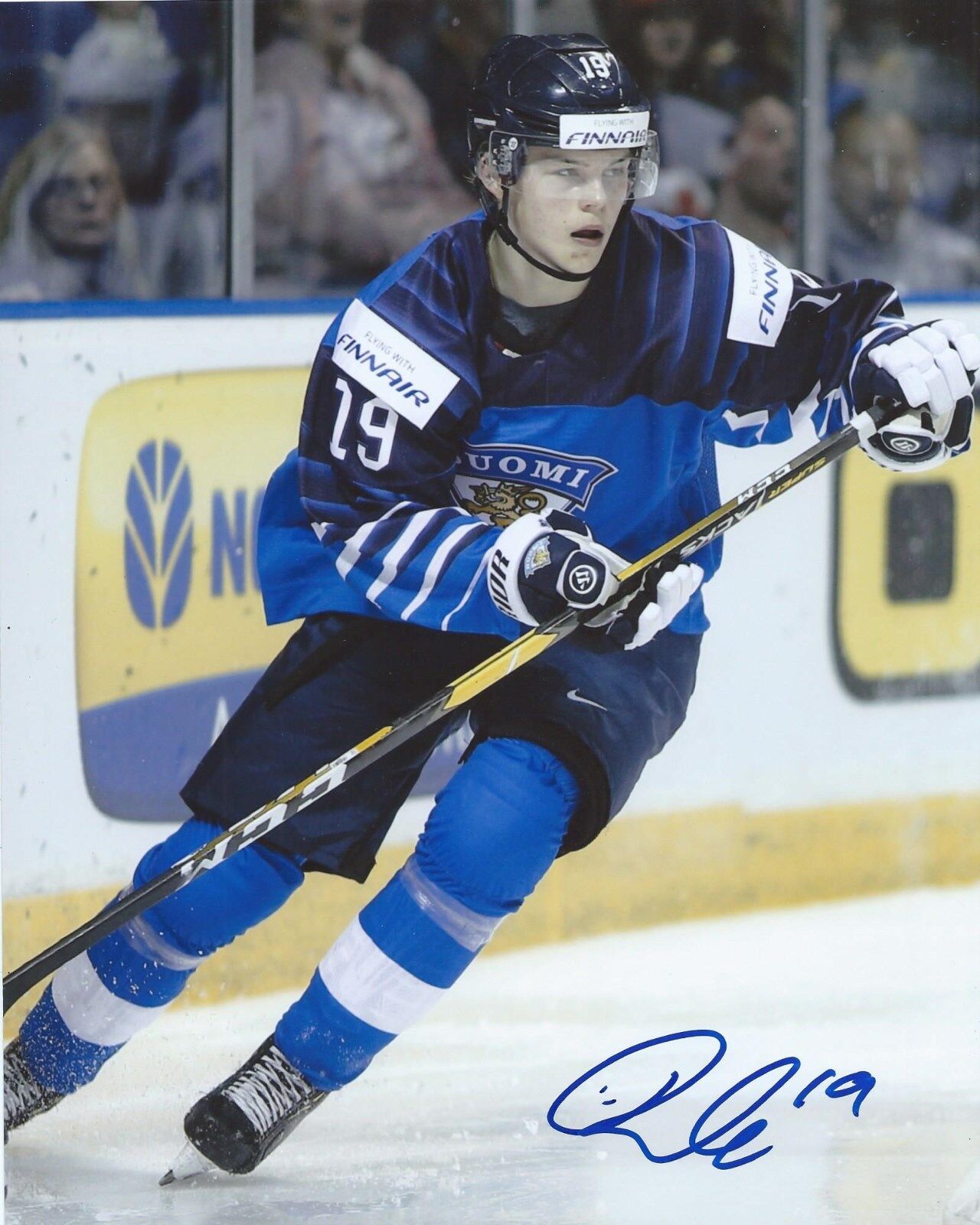 Rasmus Kupari Signed 8x10 Photo Poster painting Team Finland World Juniors Autographed COA B