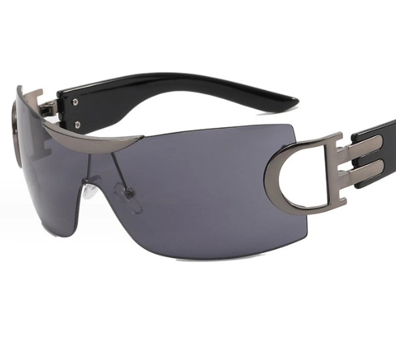 Punk Solid Color Pc Special-Shaped Mirror Frameless Women’s Sunglasses