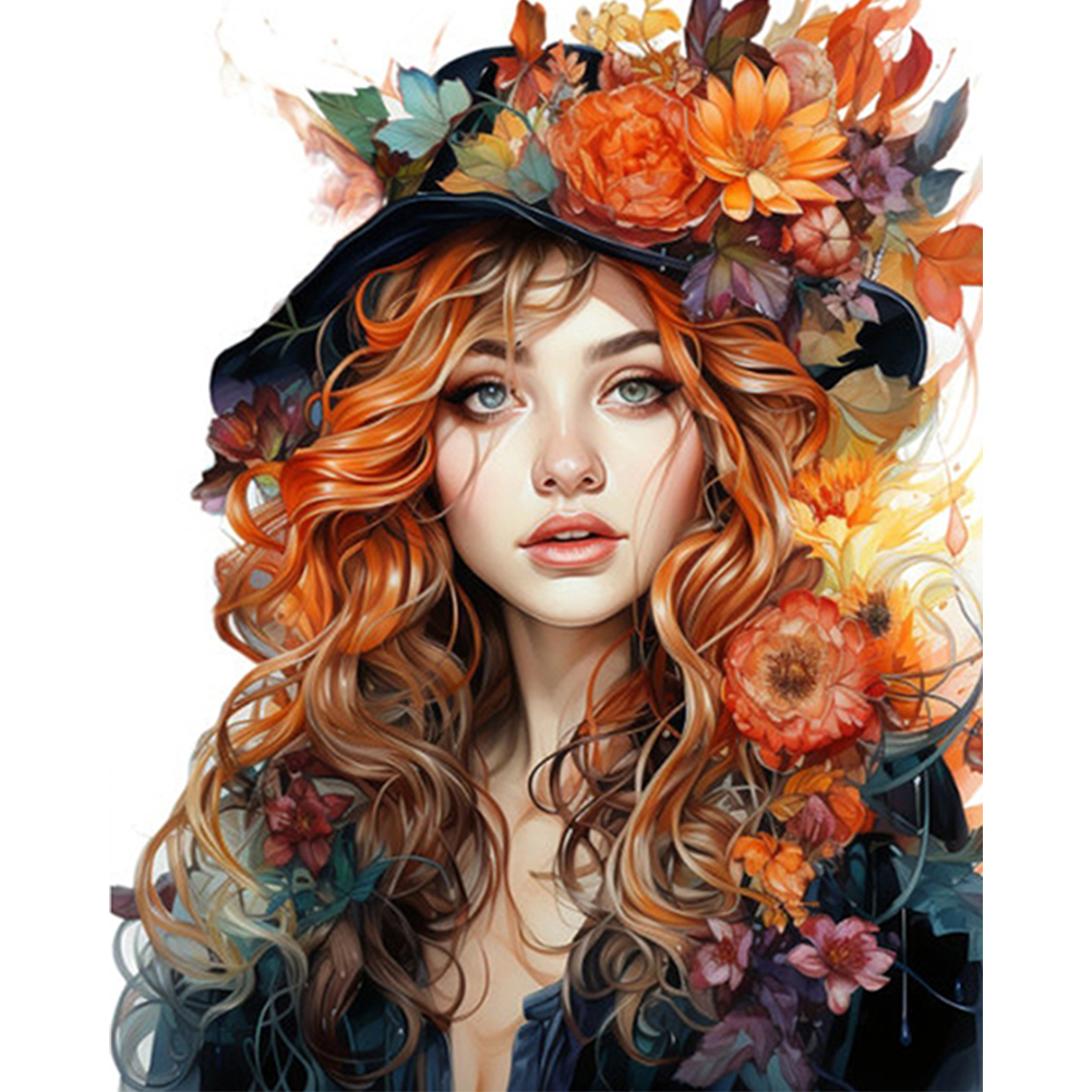 Autumn Girl 40*50cm paint by numbers kit