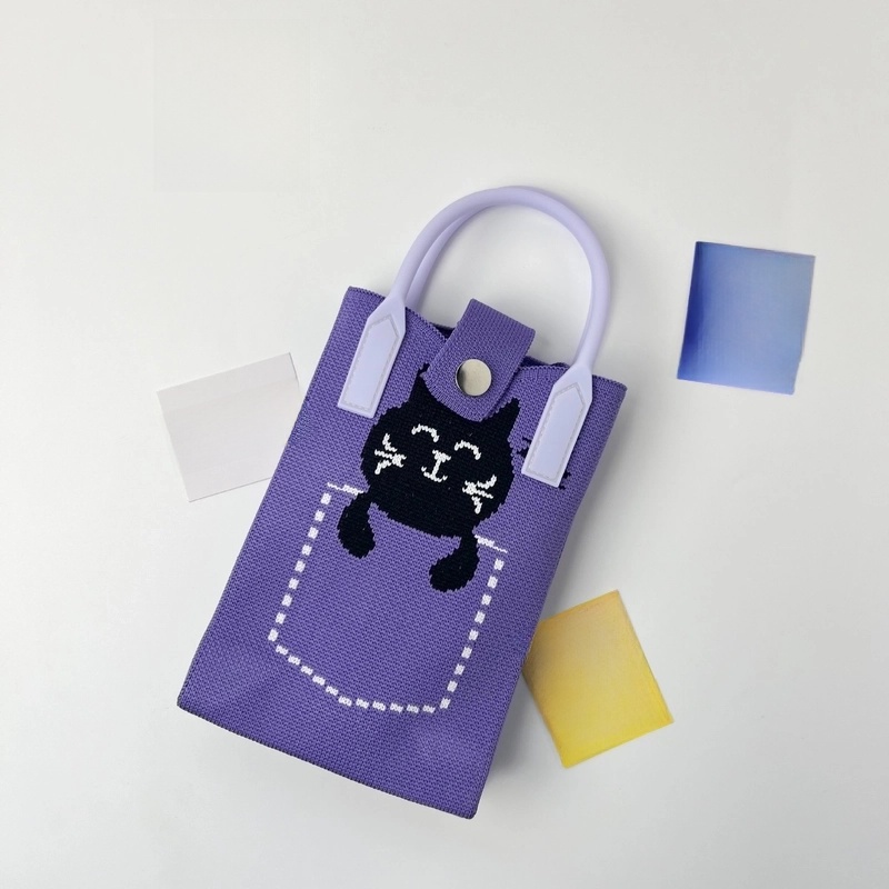 Women's Polyester Color Block Streetwear Square Magnetic Buckle Phone Wallets3