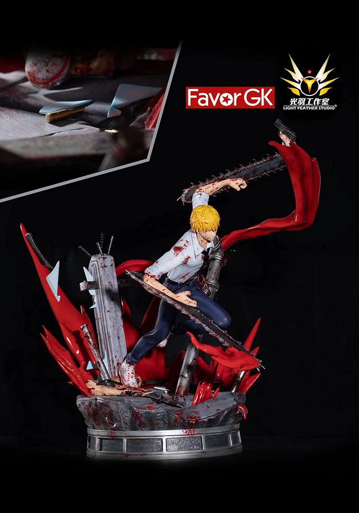 Denji with LED - Chainsaw Man Resin Statue - LIGHT FEATHER Studio [Pre-Order]-shopify