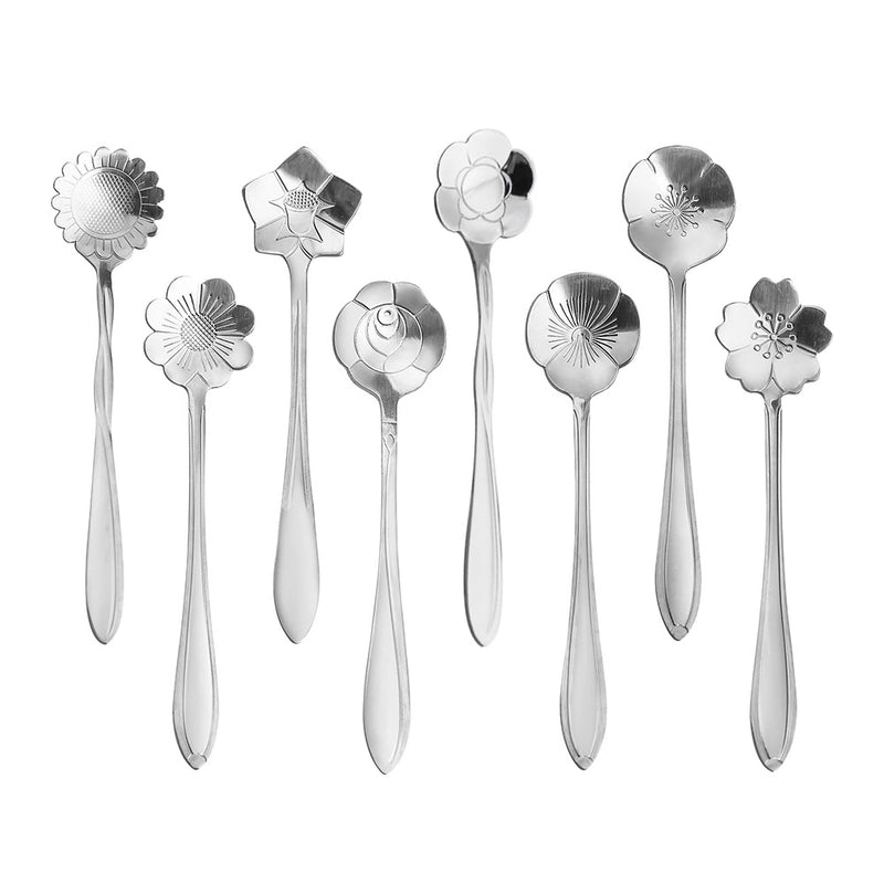 Vacation Flower Stainless Steel Spoon 1 Piece 1 Set