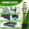 4 Tier Planter Stake Tower with Trellis Tomato Cage Self Watering Indoor Outdoor
