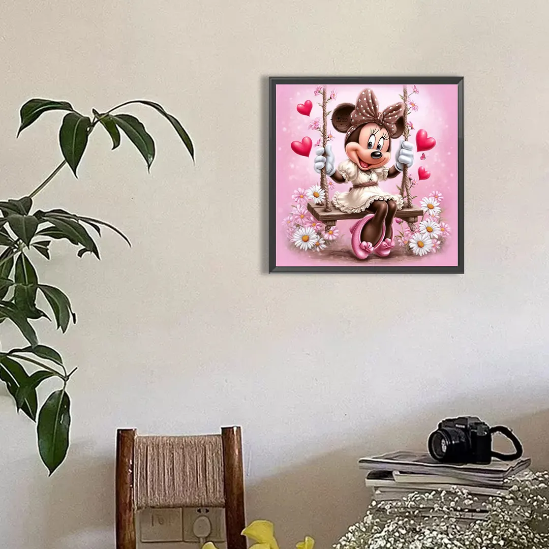 Minnie Full DIY 5D Round Drill Diamond Painting Kits for Adults/Beginners Home Decor Diamond Dots Paintings Picture Arts Craft 30x30cm