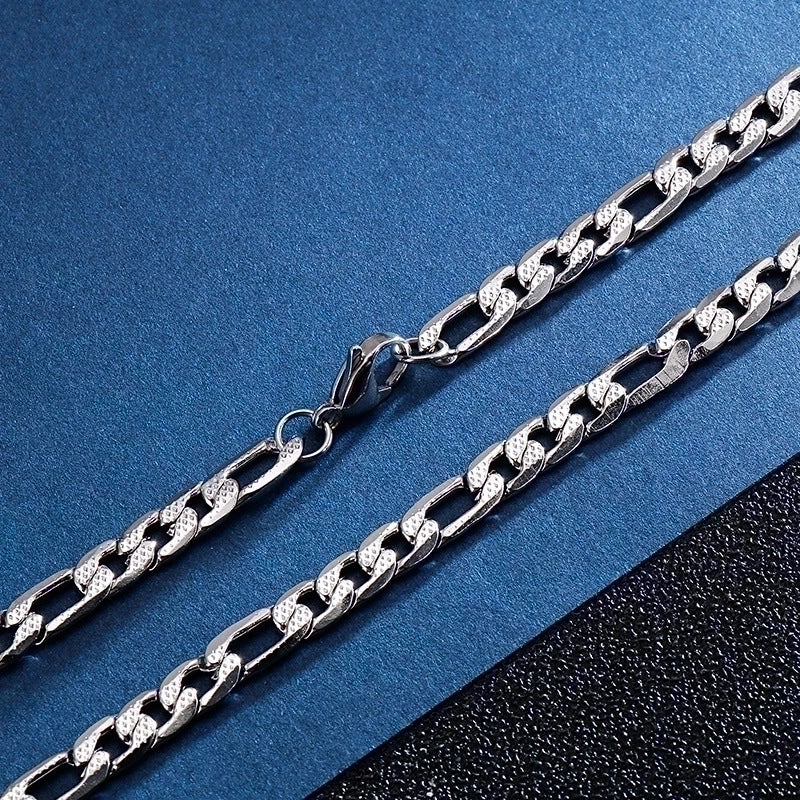 Hip-hop Minimalist Geometric Titanium Steel Polishing Men’s Necklace