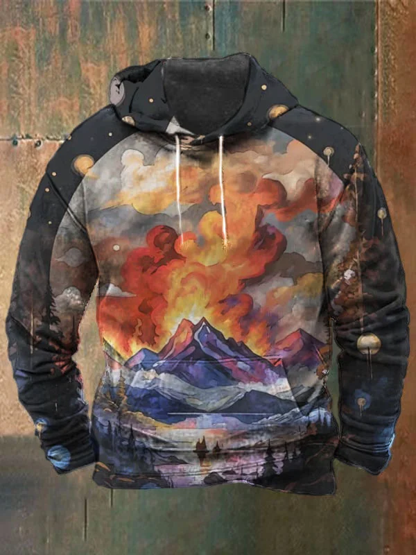 Unisex Art Skull Print Heavyweight Hoodies