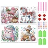(US Local)4pack Xmas Animal-Crystal Rhinestone Diamond Painting(30x30cm)