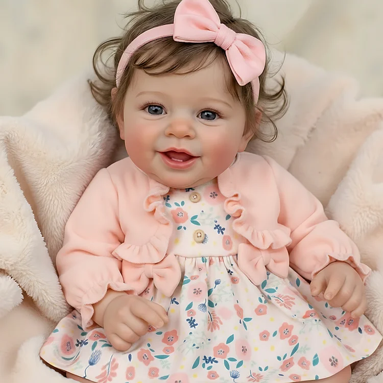 Babeside Smiling Reborn Baby Vead 20" Little Infant Girl Heartwarming Gift Building Lovely Memories