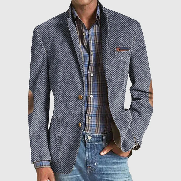 Roberto Russo Herringbone Suede Blazer QueenFunky