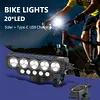 20LED Solar Bicycle Horn Light USB Rechargeable Power Display Bicycle Headlight