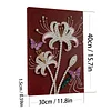 DIY Pearl Painting Lily Butterfly for Home Wall Decor with Frame(40*30cm)