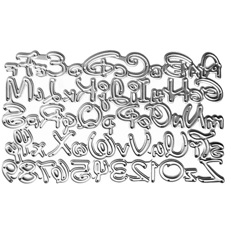 Metal Cutting Die Letter and Number Embossing Die for DIY Scrapbook Photo Album Decoration Paper Molded Card Craft Decor 2021