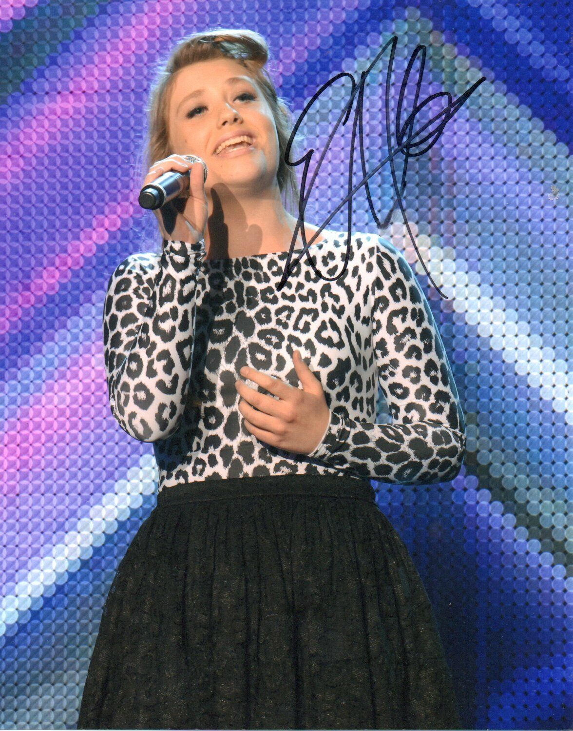 Ella Henderson Singer 10-8 Autograph Photo Poster painting