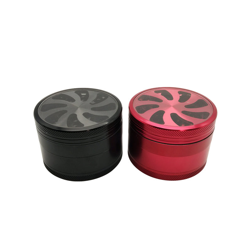 4-Layer Cool Whirlwind Aluminum Alloy Tobacco Grinder Metal Herbal Smoke Crusher