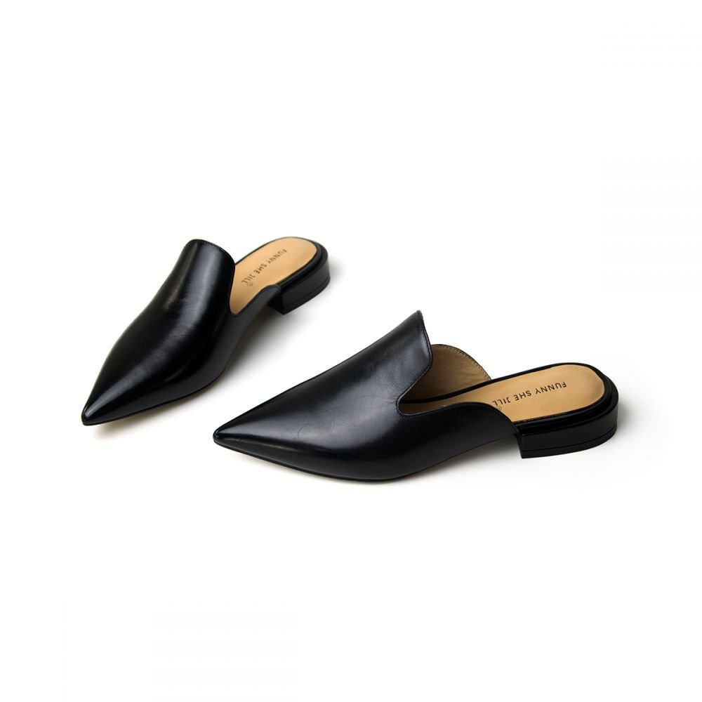 Comfy Flat Mules Pointed Toe Flats For Women Nicepairs