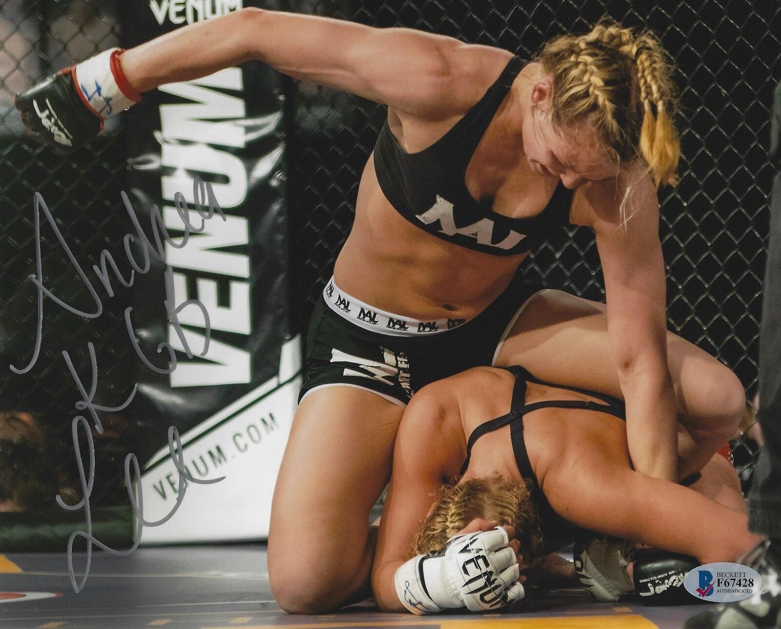 Andrea KGB Lee Signed UFC 8x10 Photo Poster painting BAS Beckett COA Invicta Picture Autograph J