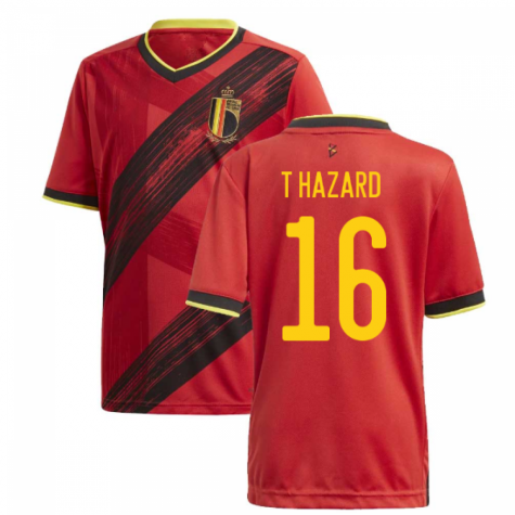 Belgien Thorgan Hazard 16 Home Trikot EM 2020-2022 WM