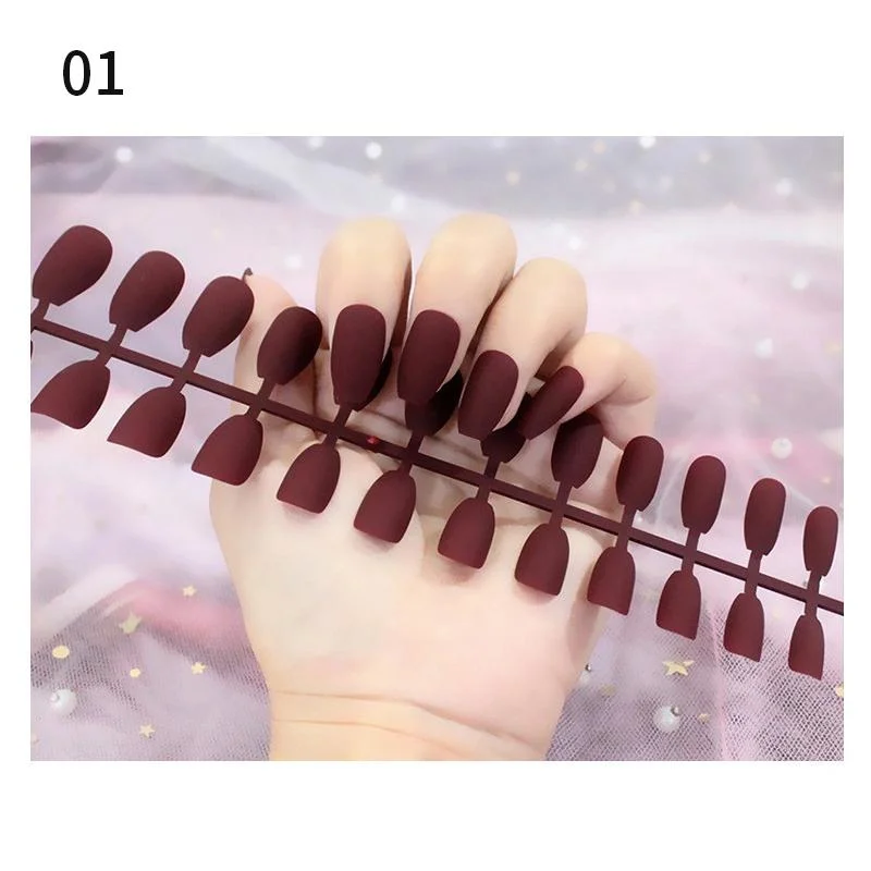 Solid Color Matte Super Long Coffin False Nails Ballet Press on Nails Tips for Nails Art Artificial Fingernails Fake Tools-Nail Inspo