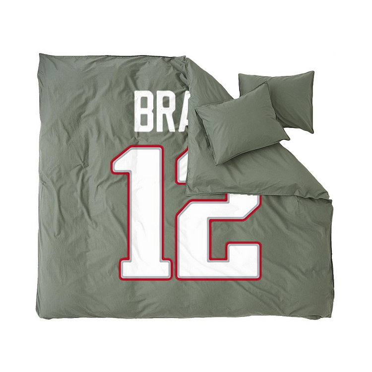 The Number 12 Is Tom Brady, Football Duvet Cover Set