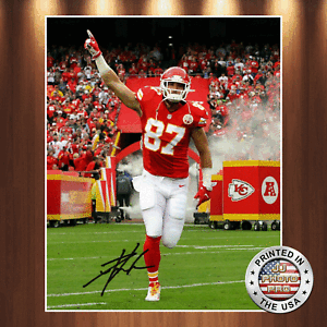 Travis Kelce Autographed Signed 8x10 High Quality Premium Photo Poster painting REPRINT