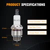 Powtol RCJ8Y Spark Plug for Champion RCJ6Y RCJ7Y,NGK 6703 BPMR7A BPM7C,TORCH L7RTC, BOSCH WSR6F,Stihl MS250 MS170 MS180 MS290 Chainsaw