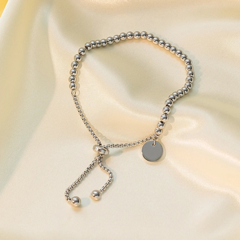 Casual Minimalist Eye Flower Butterfly Titanium Steel Zircon Bracelets In Bulk