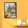 [Limited stock-Cross Stitch]Flowers On Windowsill-Full Embroidery 2 Strands 14CT Stamped Cross Stitch-35*47CM