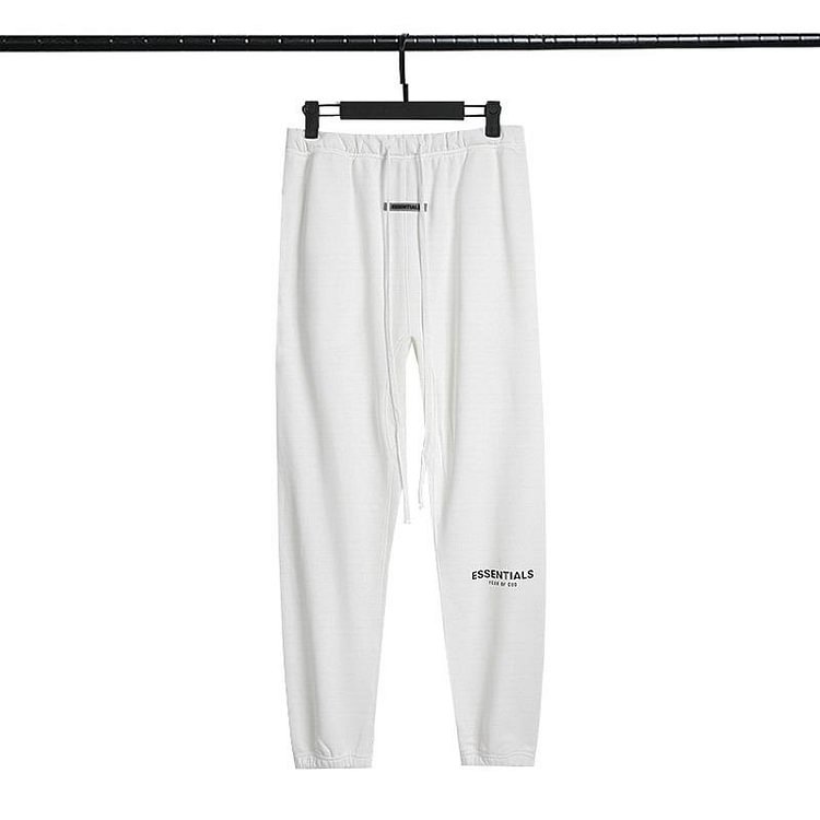 Fog Essentials Pants Spring and Autumn Double Line Letter Solid Color Terry Casual Trousers Men and Women Same Style