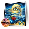 Diamond Painting-DIY Full Round Drill Dolphin(40*40 CM)