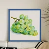 Food Series: Grapes-14CT Stamped Cross Stitch Egyptian Cotton 50*50cm/19.69*19.69in tapestrymarket