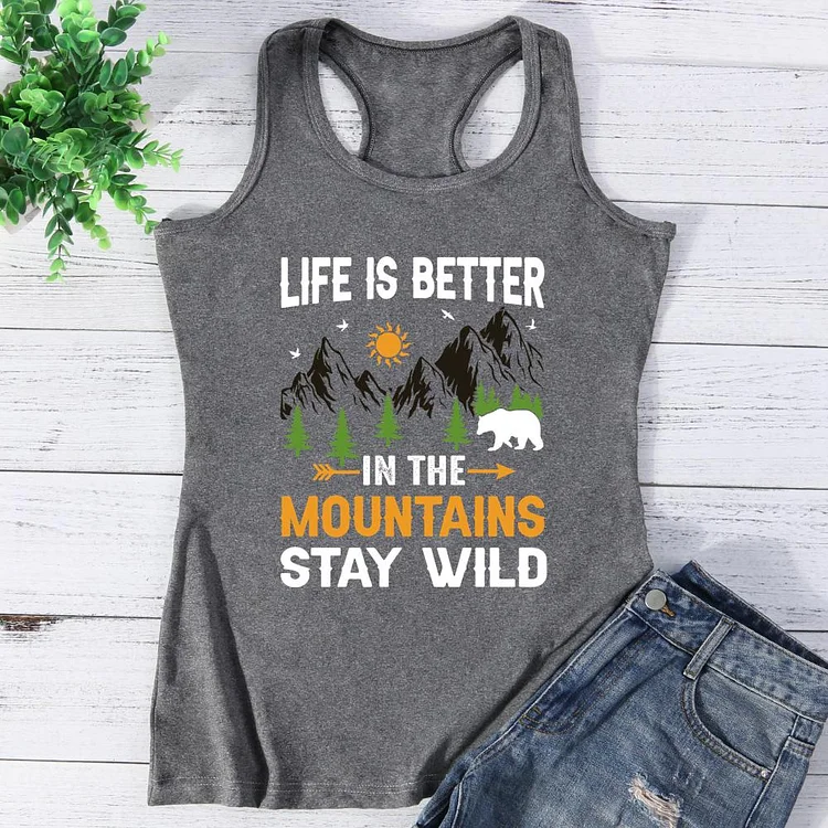 Life is better in the mountains Vest Top-Annaletters