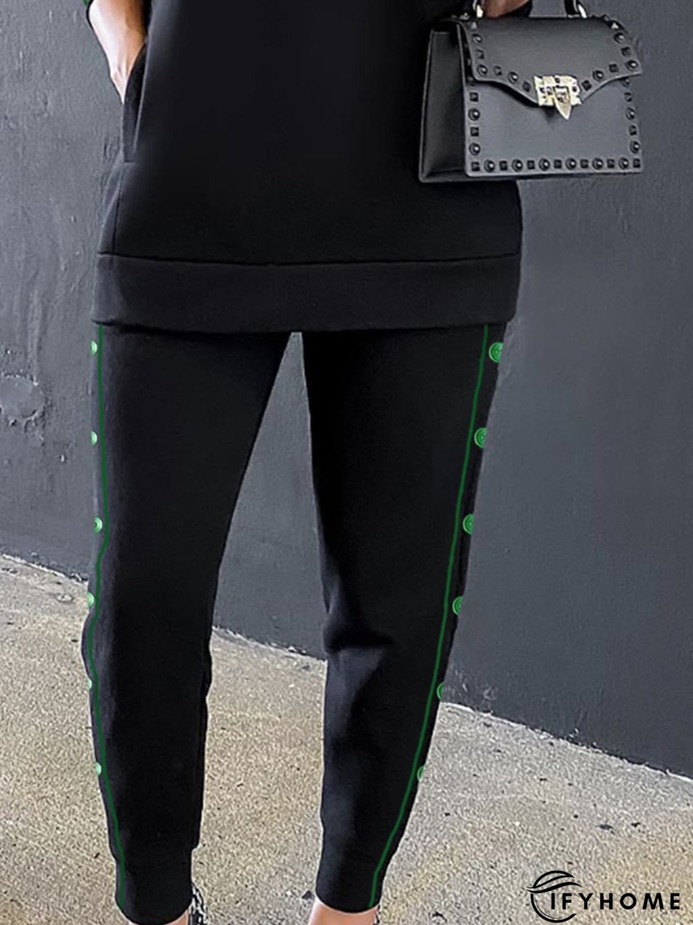 Urban Color Block Regular Fit Casual Pants | IFYHOME